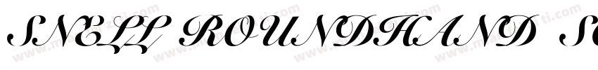 SNELL ROUNDHAND SCRIPT BOLD字体转换